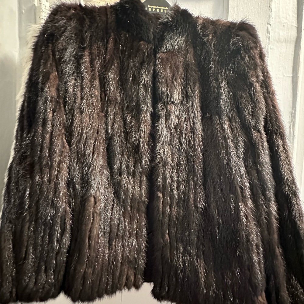 Saga fox Vintage Brown Fur Coat